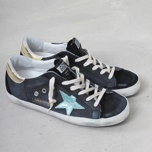 Golden Goose Superstar Black / Mint / Platinum